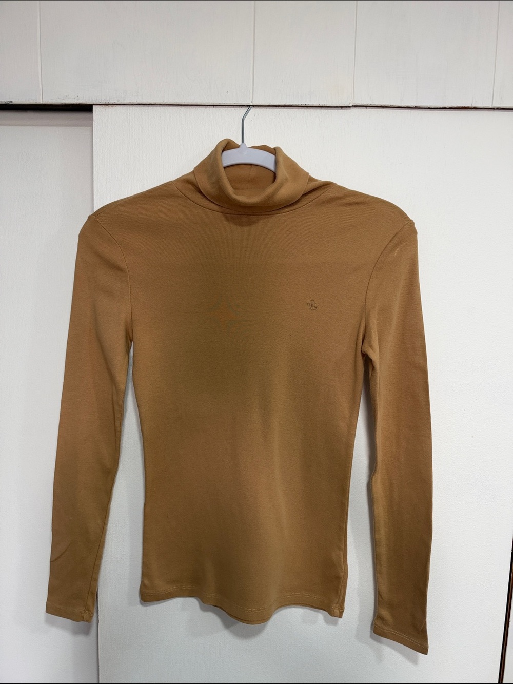 Lauren Ralph Lauren Women's Camel Long-Sleeve Turtleneck Top